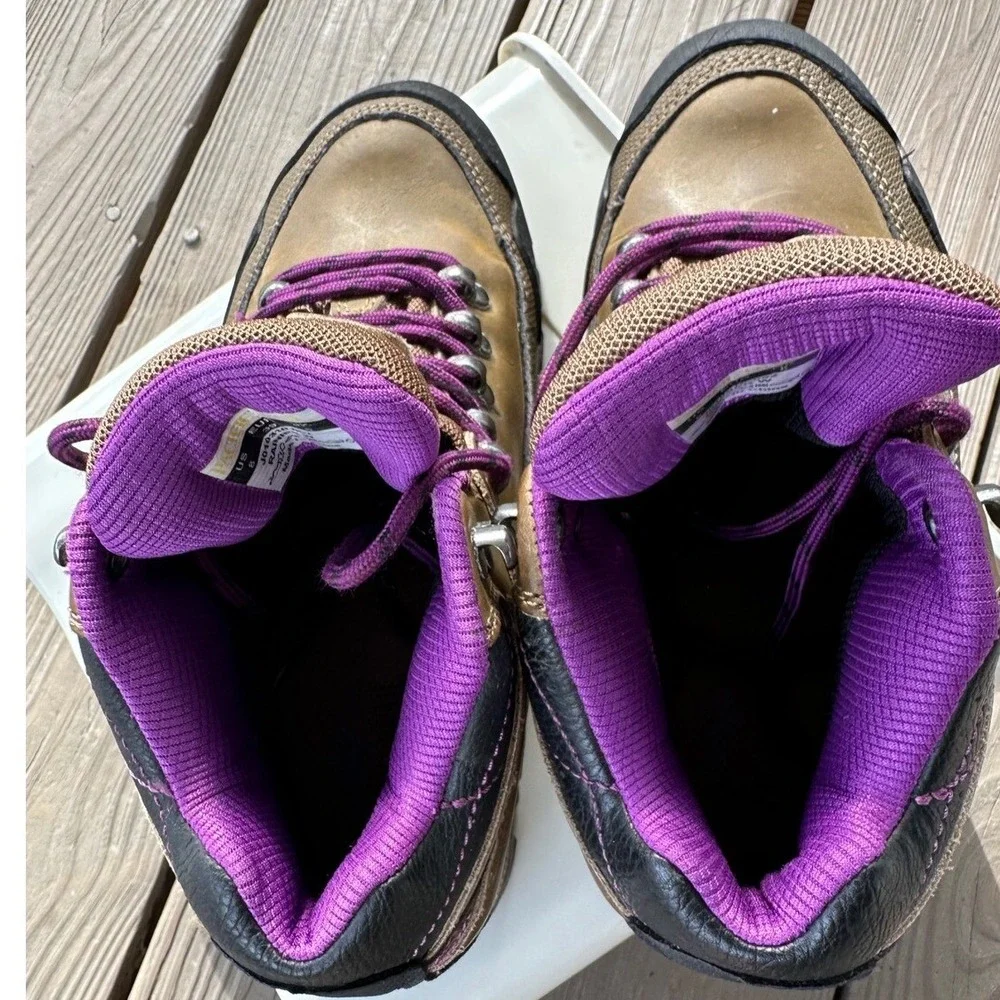 Pacific Trail Hiking Boots Woman's Waterproof Brown Purple‎ Boots Size 8